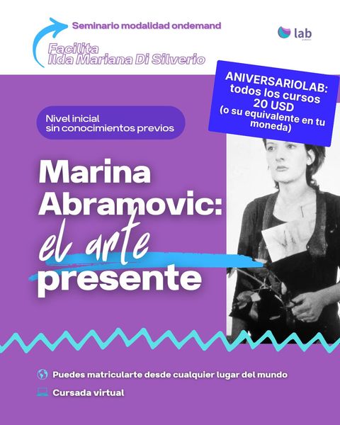 Seminario Marina Abramovic -el arte presente-