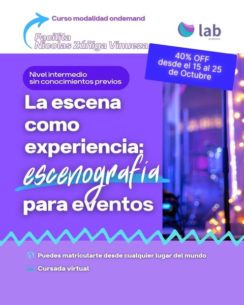 La escena como experiencia: escenografía para eventos