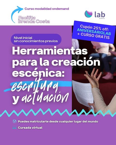 Curso Herramientas para la creación escénica: escritura y actuación
