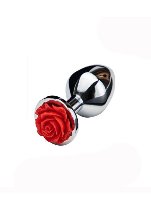 Red Rose Medium Anal Plug 