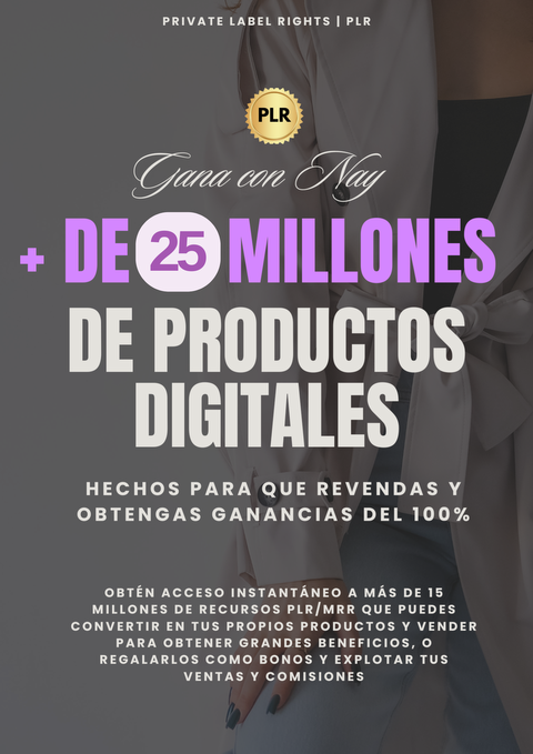 +25 MILLONES DE PRODUCTOS DIGITALES CON PLR/MRR