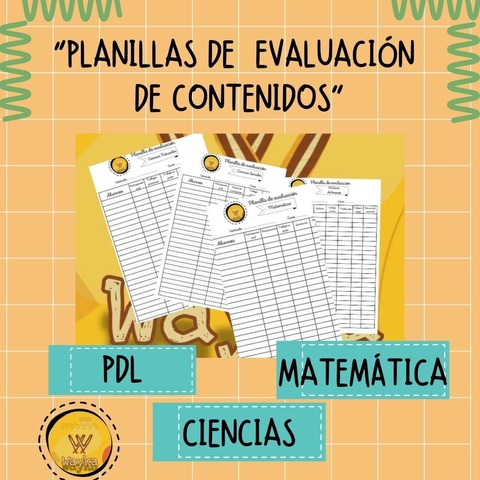 Planilla de evaluación de contenidos