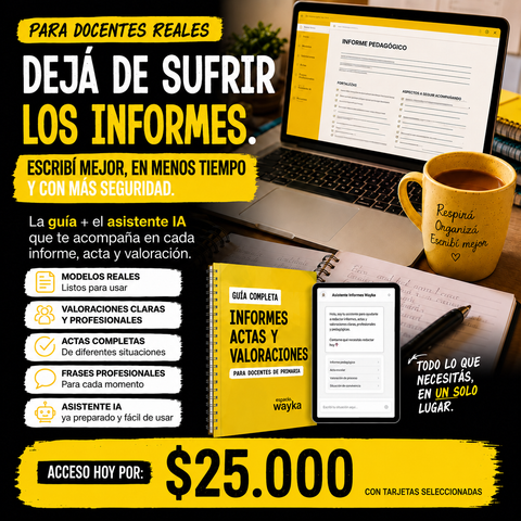 ASISTENTE DE INFORMES, ACTAS Y VALORACIONES con guía y recursos