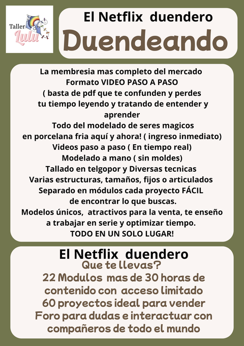 Temario Duendeando (el Netflix duendero)