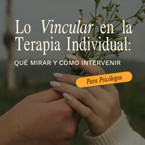 Lo vincular en la terapia individual: qué mirar y cómo intervenir | Masterclass para psicólogos
