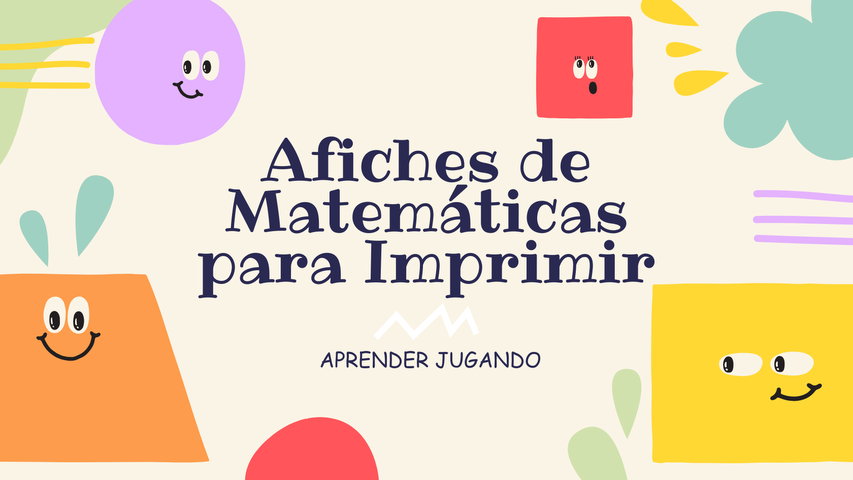 Afiches Descargables de Matemáticas para Docentes y Familias 