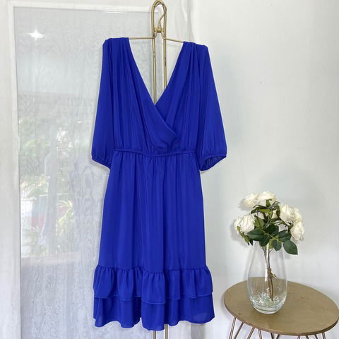 Vestido Lucy plus azul eléctrico 