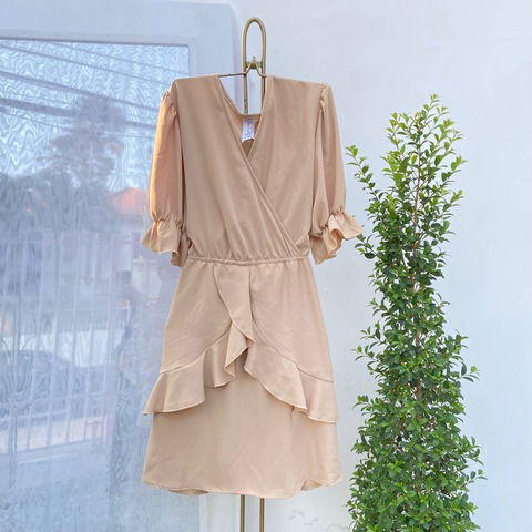 Vestido Elisa camel plus