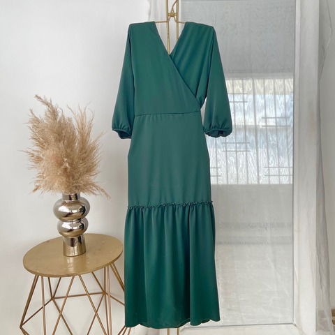 Maxivestido Liseth verde esme plus