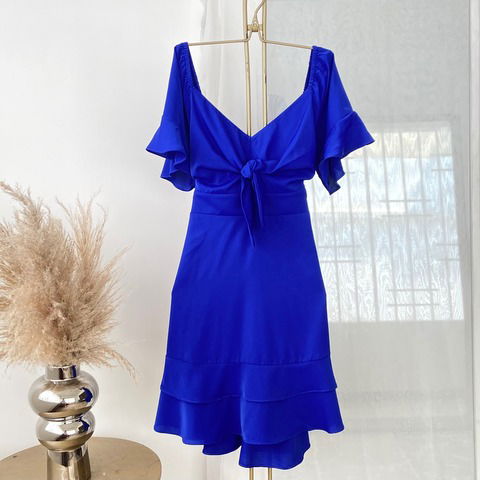 Vestido Dana azul eléctrico plus