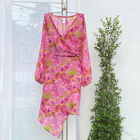 Vestido Gardenia rosa degrade plus