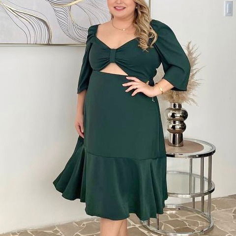 Vestido Kate verde esme plus