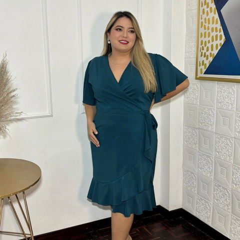 Vestido Alexia azul jade 