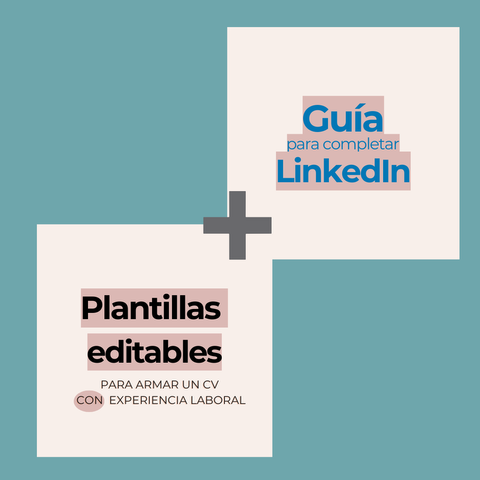 Dúo Plantilla CV (con exp) + Guía LinkedIn Pro