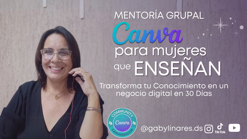 Mentoría grupal Canva para mujeres que enseñan