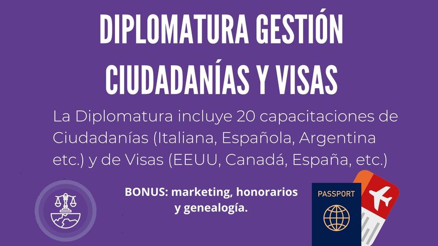DIPLOMATURA INTERNACIONAL DE GESTIÓN DE CIUDADANÍAS Y VISAS 