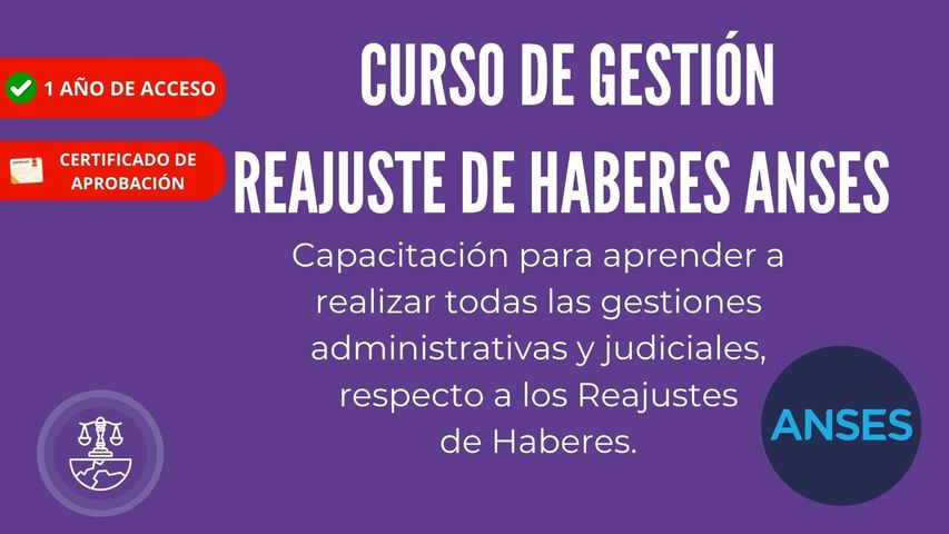 CURSO REAJUSTE DE HABERES 2026 ANSES