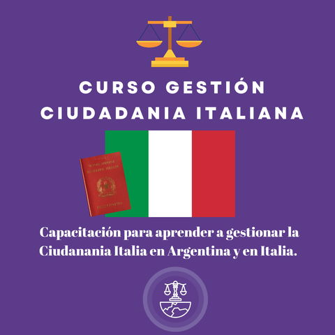 CURSO GESTIÓN CIUDADANÍA ITALIANA 