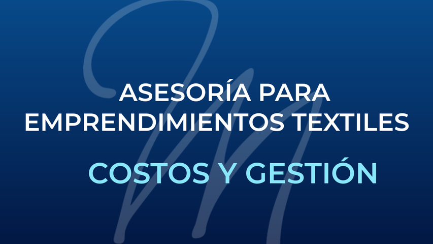 Asesoría para emprendimientos textiles: gestión y costos