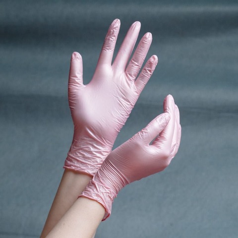 Guantes de Nitrilo  Rosa