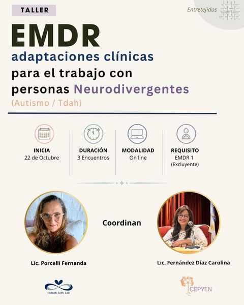 EMDR adaptaciones clínicas  para el trabajo con personas Neurodivergentes (Autismo / Tdah)