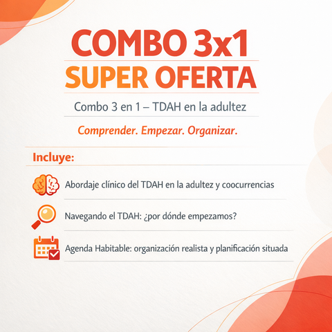 Combo 3 en 1 – CURSO TDAH en la adultez: comprensión, inicio y vida cotidiana