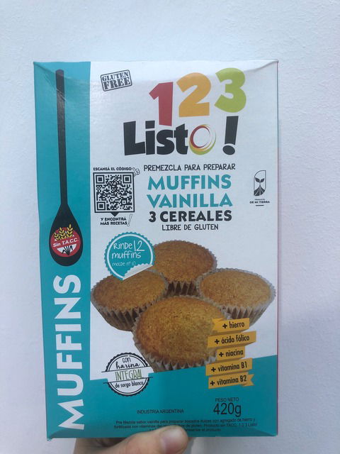 Premezclas para MUFFINS de VAINILLA - 1 2 3 LISTO