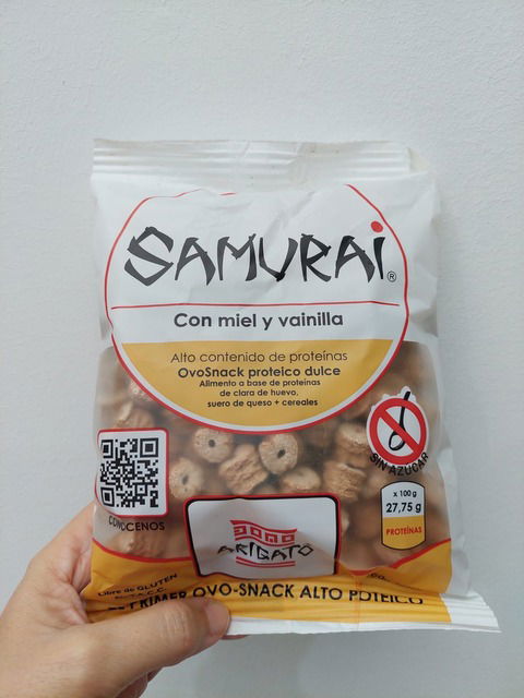 Cereal Protéico Sin Gluten con Vainilla y Miel Samurai 80g