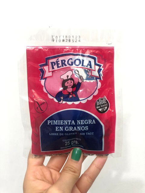 Pimienta Negra en Grano Sin Gluten La Pergola 25 g