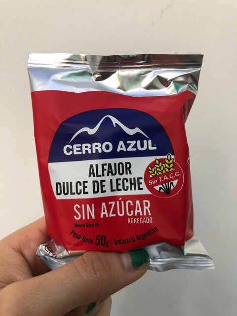 Alfajor de Dulce de Leche Sin Azúcar - Cerro Azul