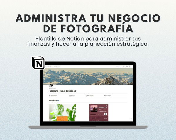 Plantilla para Planear y Administrar tu Negocio de Fotografía