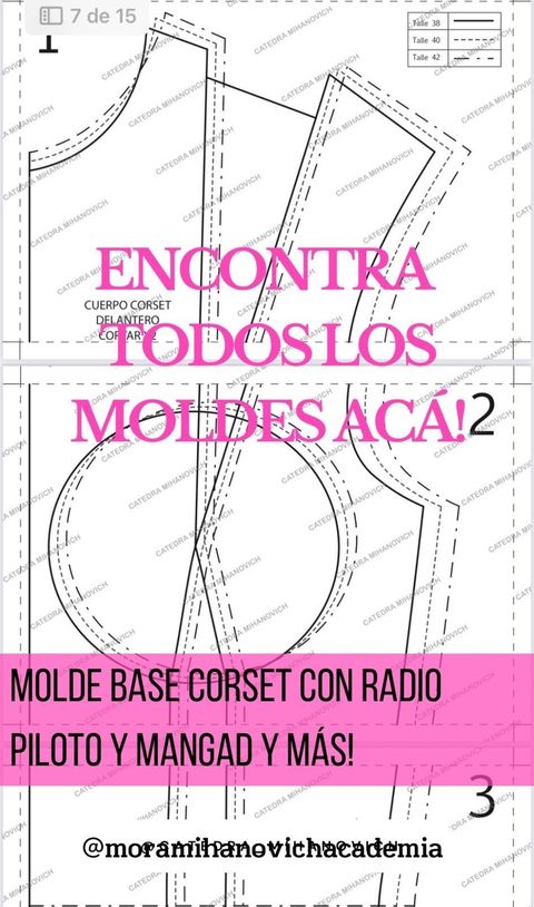 Moldes, Piloto, Base Corset y para transformar 