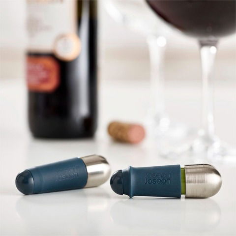 Set 2 tapones para botellas de vino