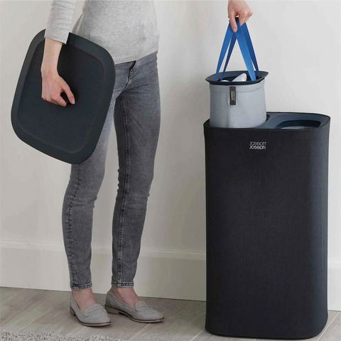 Organizador negro para ropa sucia 60L