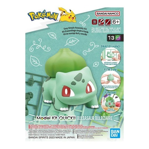 Bulbasaur kit de modelado de figuras de Pokémon Bandai Spirits