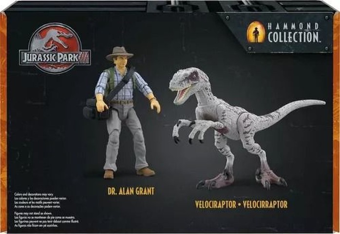 Jurassic World Coleccion Hammond Dr Alan Grant Velociraptor