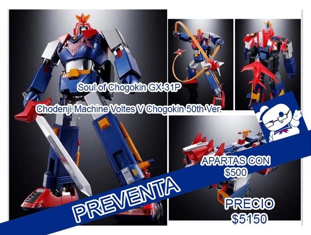 Soul of Chogokin GX-31P Chodenji Machine Voltes V Chogokin 50th Ver.