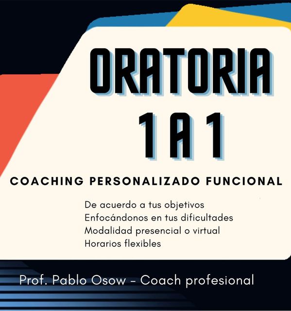 Oratoria 1 a 1 - Coaching personalizado funcional