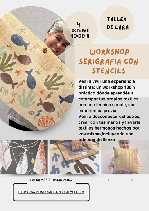 Workshop de Serigrafía con Stencils en Villa del Parque