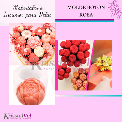 MOLDE BOTÓN ROSA