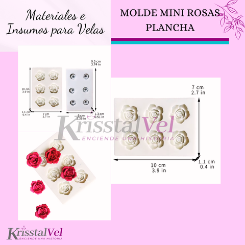 MOLDE MINI ROSAS PLANCHA