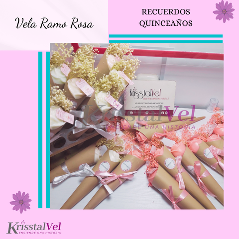 VELA RAMO DE ROSA
