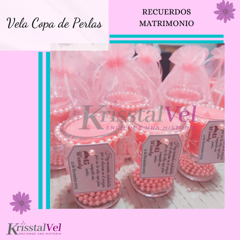 VELA COPA DE PERLAS