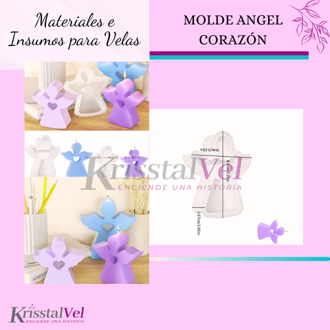 MOLDE ANGEL CORAZÓN