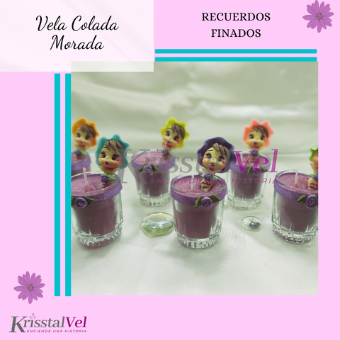 VELA COLADA MORADA