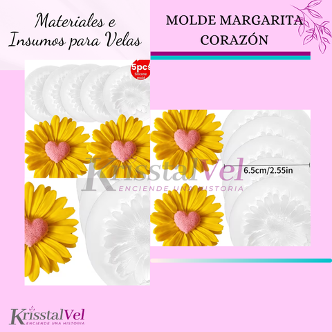 MOLDE MARGARITA CORAZÓN