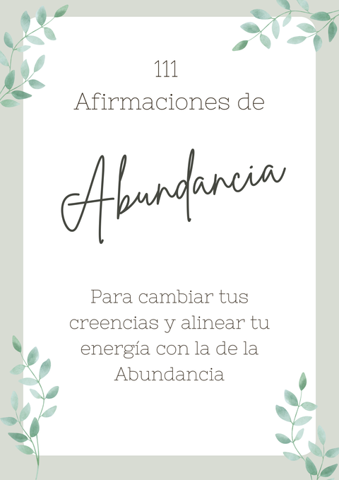 111 Afirmaciones de Abundancia