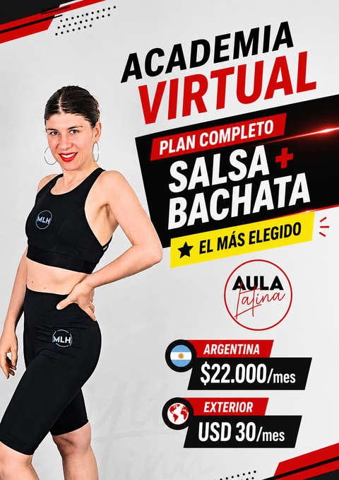2 en 1. Aula Virtual de Salsa y Bachata Estilo Femenino