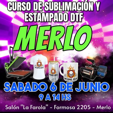 Curso de sublimación y DTF en MERLO