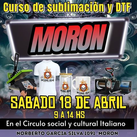 Curso de sublimación y DTF en MORON